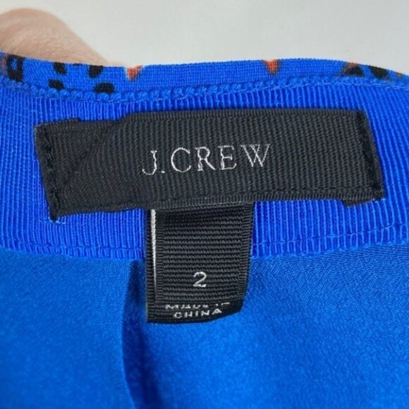 J Crew Bandana Print Flutter Mini Skirt Vintage Scarf Blue Size 2 Bohemian Boho - Picture 4 of 9